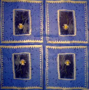 033 Gänseblümchen - 3-lagig - (blau) - Ihr